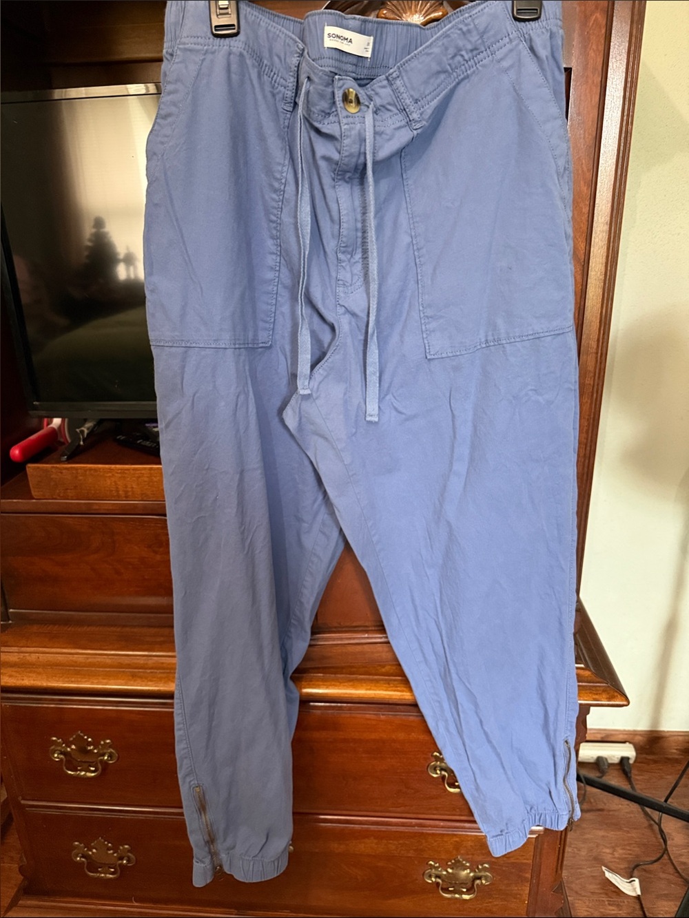 Sonoma Slate Blue Drawstring Jogger Pants